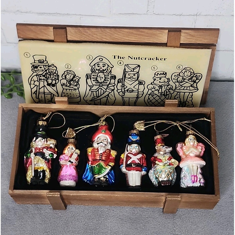 Thomas Pacconi 2004 The Nutcracker Blown Glass Christmas Ornament Set of 6